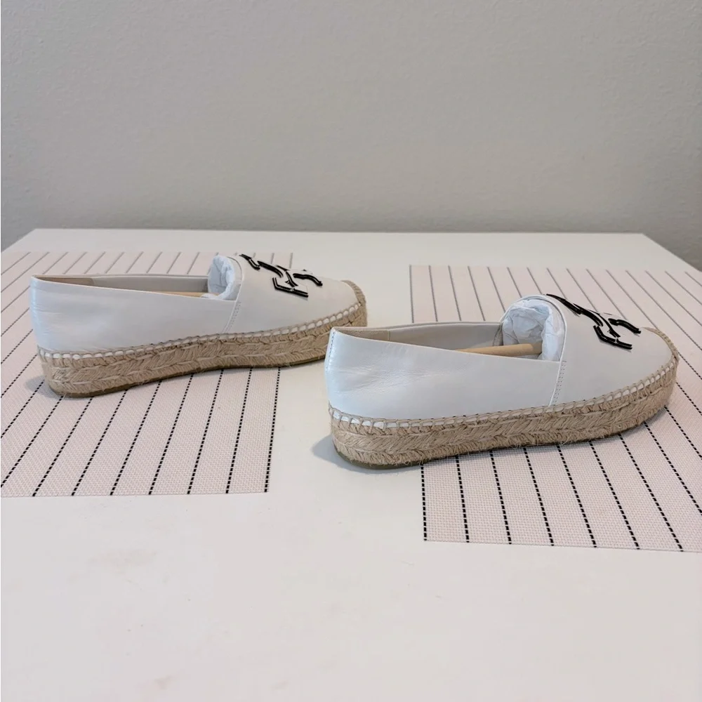 Tory Burch INES PLATFORM ESPADRILLE - Gardenia - Size 5